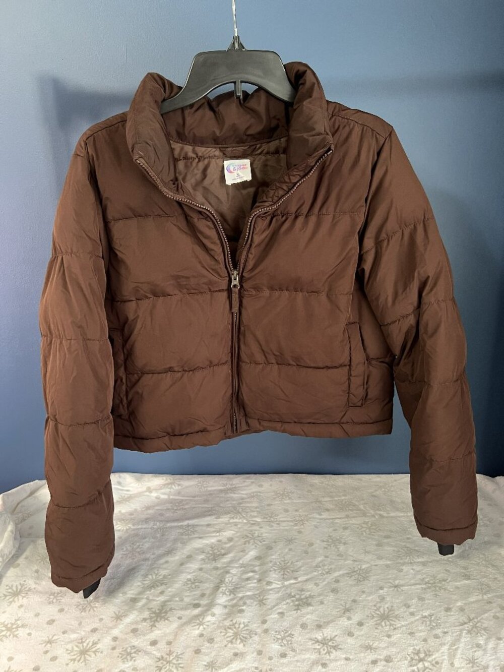 Sugar & Jade Solid Tween Cropped Puffer Jacket XL (16-18)